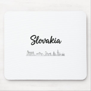 Slowakei Skyline Reise Urlaub Outfits Mousepad