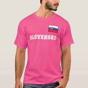 Slowakei - SLOVENSKO mit nationaler Flagge T-Shirt