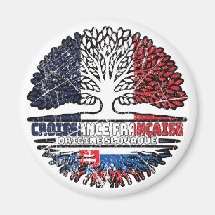Slowakei Slowakisch Französisch Frankreich Baumwur Magnet
