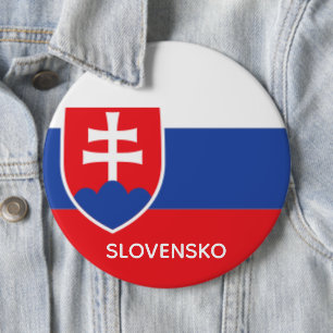 Slowakei Slowakische Flagge Emblem Europa Button