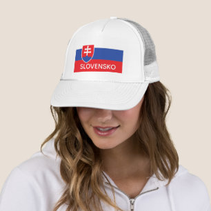 Slowakei Slowakische Flagge Emblem Europa Truckerkappe