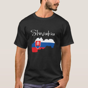 Slowakei T-Shirt, slowakische Karten, Slowakei-Fla T-Shirt