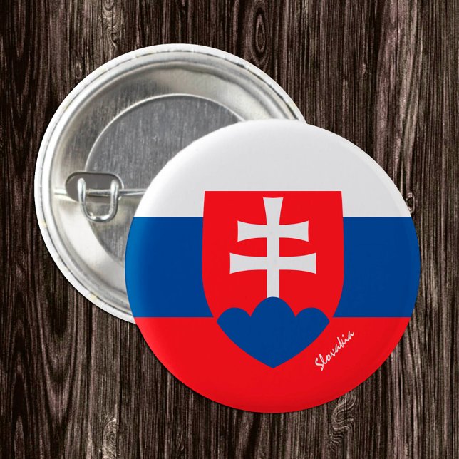 Slowakei-Taste, patriotische Slowakei-Flaggenmode Button (Von Creator hochgeladen)