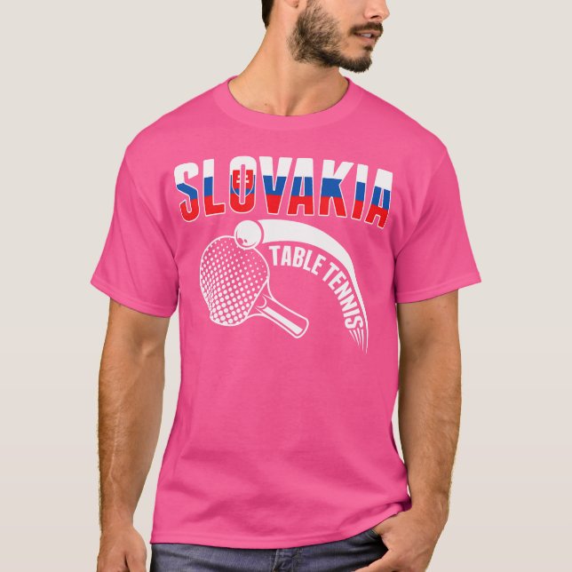 Slowakei Tischtennis-Liebhaber - Unterstützung für T-Shirt (Vorderseite)