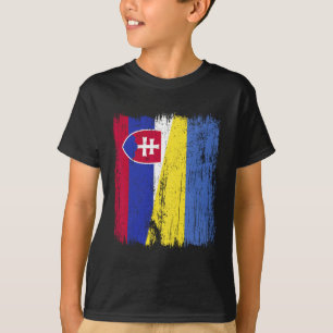 Slowakei Ukraine Halbflagge Slowakische Ukrainisch T-Shirt