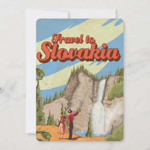 Slowakei Vintage-Reiseposter Einladung