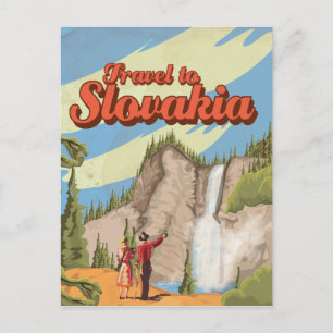 Slowakei Vintage-Reiseposter Postkarte