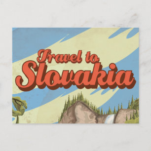 Slowakei Vintage-Reiseposter Postkarte