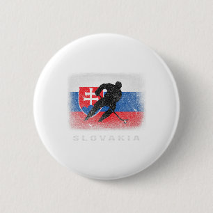 Slowakische Eishockey-Slowakische Flagge Button