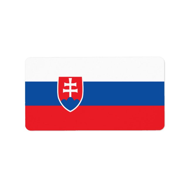 Slowakische Flagge Adressaufkleber (Vorne)
