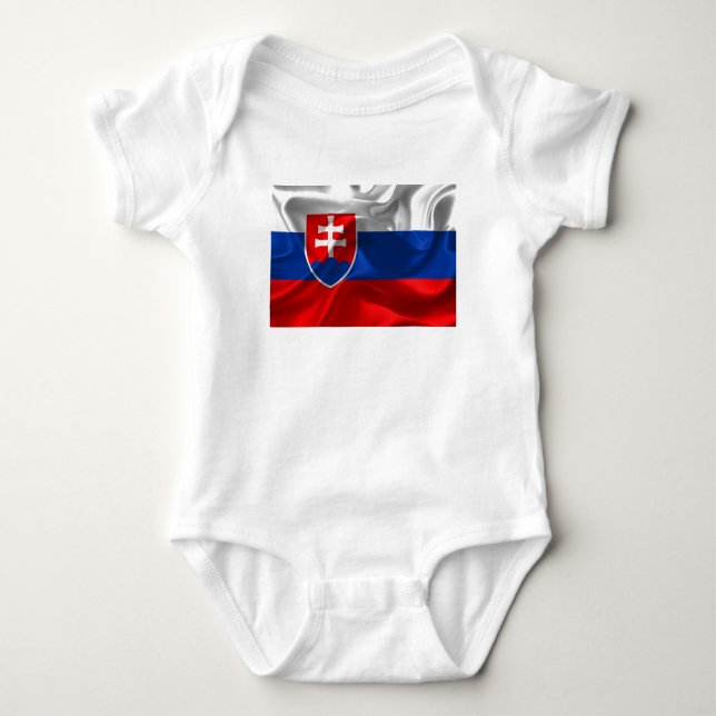 Slowakische Flagge Baby Strampler (Vorderseite)