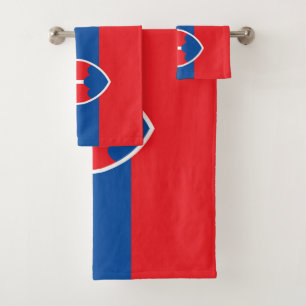 Slowakische Flagge Badhandtuch Set