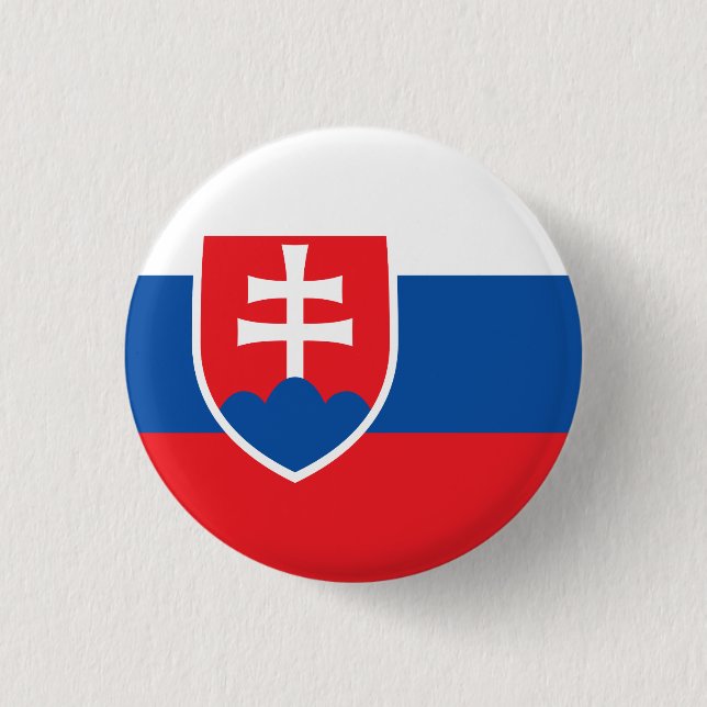 slowakische Flagge Button (Vorderseite)