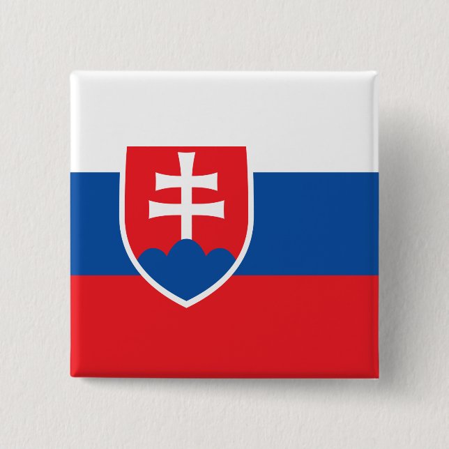 slowakische Flagge Button (Vorderseite)