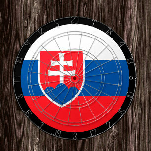 Slowakische Flagge Dartboard & Slowakei / Spielbre Dartscheibe