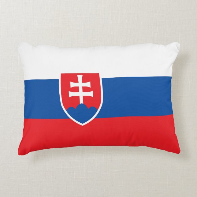 Slowakische Flagge Dekokissen (Vorderseite)