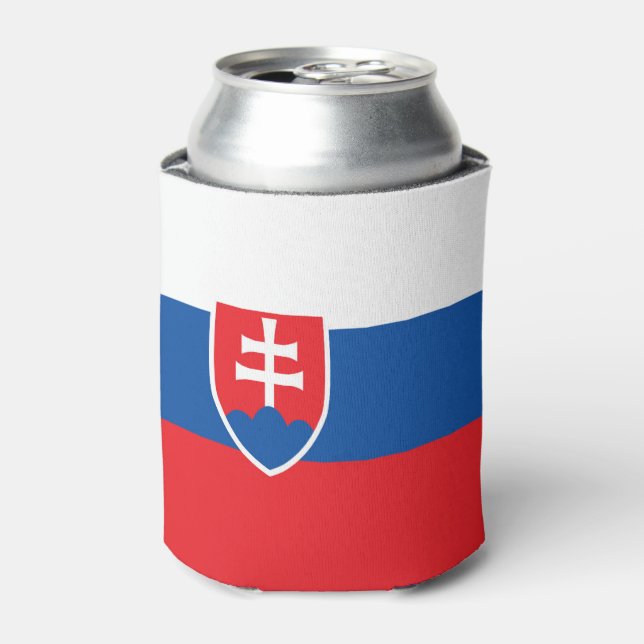 Slowakische Flagge Dosenkühler (Kanne Vorderseite)