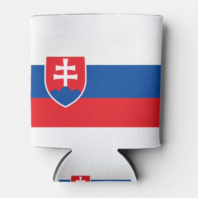 slowakische Flagge Dosenkühler (Vorderseite)
