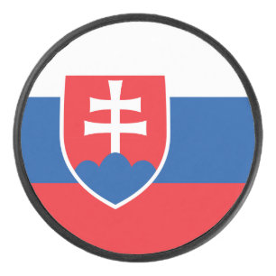 slowakische Flagge Eishockey Puck