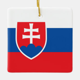 slowakische Flagge Keramikornament