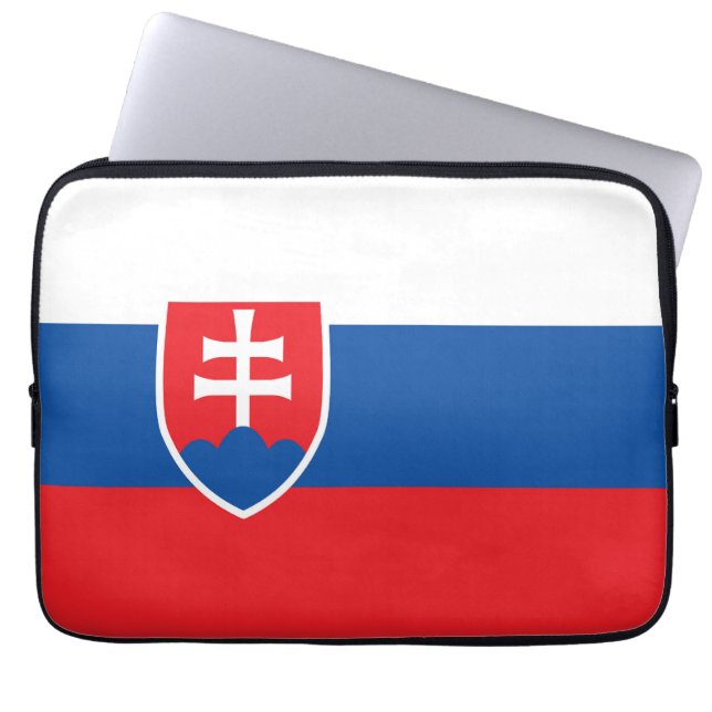 Slowakische Flagge Laptopschutzhülle (Vorderseite)