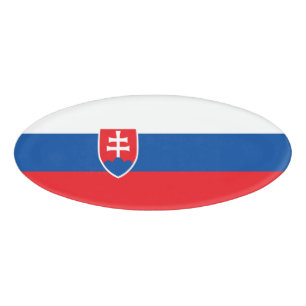 Slowakische Flagge Namenschild
