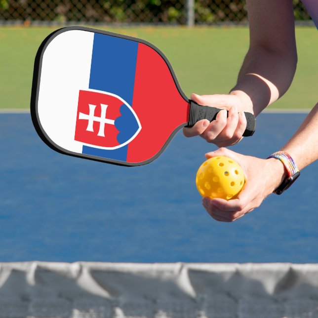 Slowakische Flagge Pickleball Schläger (InSitu)