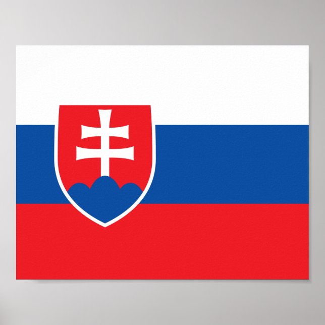slowakische Flagge Poster (Vorne)