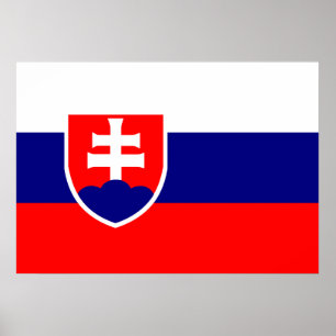 slowakische Flagge Poster