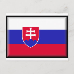 slowakische Flagge Postkarte