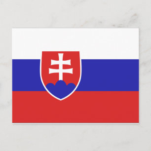 slowakische Flagge Postkarte