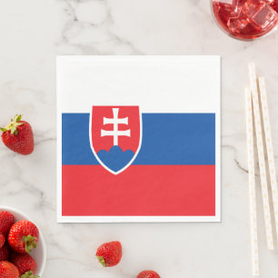 Slowakische Flagge Serviette