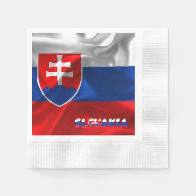 Slowakische Flagge Serviette (Vorderseite)