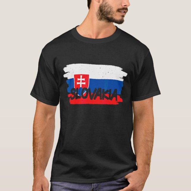 slowakische Flagge T-Shirt (Vorderseite)