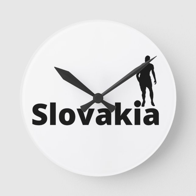 slowakischer Fußball Runde Wanduhr (Vorderseite)
