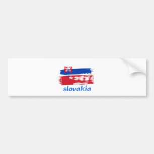 Slowakischer Schmutzflaggenentwurf Autoaufkleber