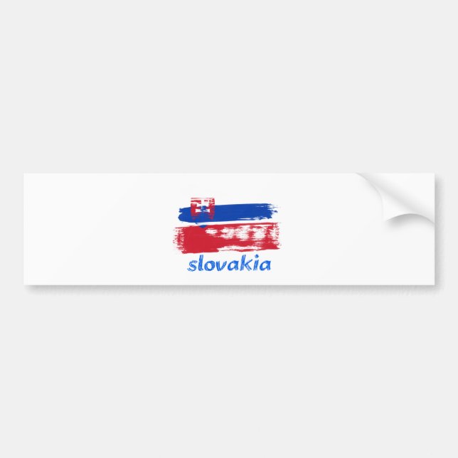 Slowakischer Schmutzflaggenentwurf Autoaufkleber (Vorne)
