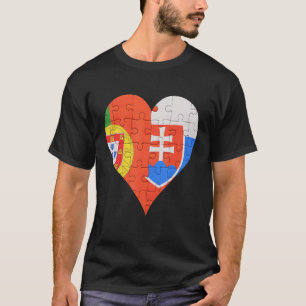 Slowakisches Flaggenherz T-Shirt