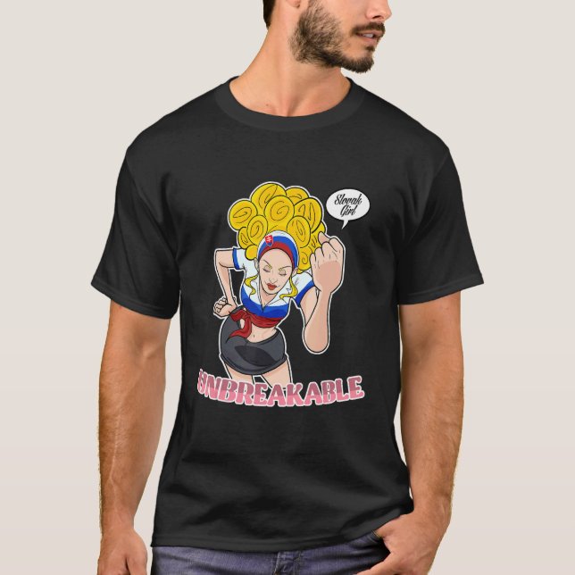 Slowakisches Mädchen unzerbrechlich I Slowakisches T-Shirt (Vorderseite)