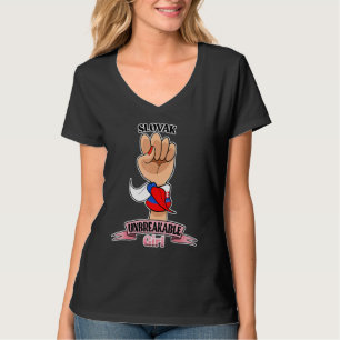 Slowakisches Mädchen Unzerbrechlich I Slowakisches T-Shirt