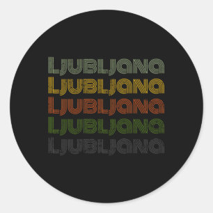 Slowenien 70er Jahre Stadt Ljubljana Runder Aufkleber