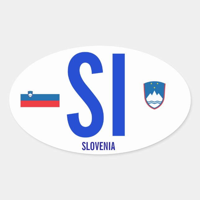 Slowenien* Autoaufkleber Ovaler Aufkleber (Vorderseite)