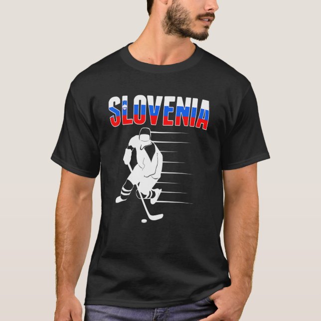 Slowenien Eishockey Fans Slowenisches Hockey Team  T-Shirt (Vorderseite)