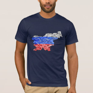 Slowenien - Flagcolor-Map-T - Shirt