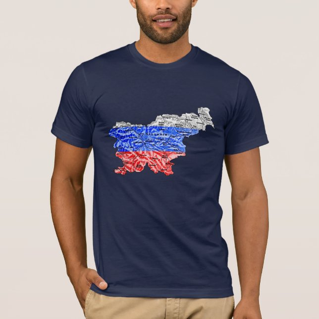 Slowenien - Flagcolor-Map-T - Shirt (Vorderseite)