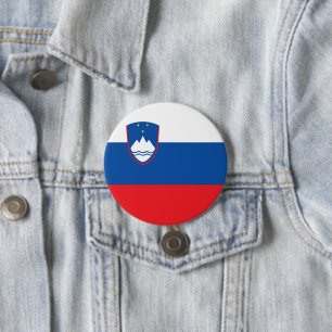 Slowenien-Flagge Button