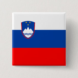 Slowenien-Flagge Button
