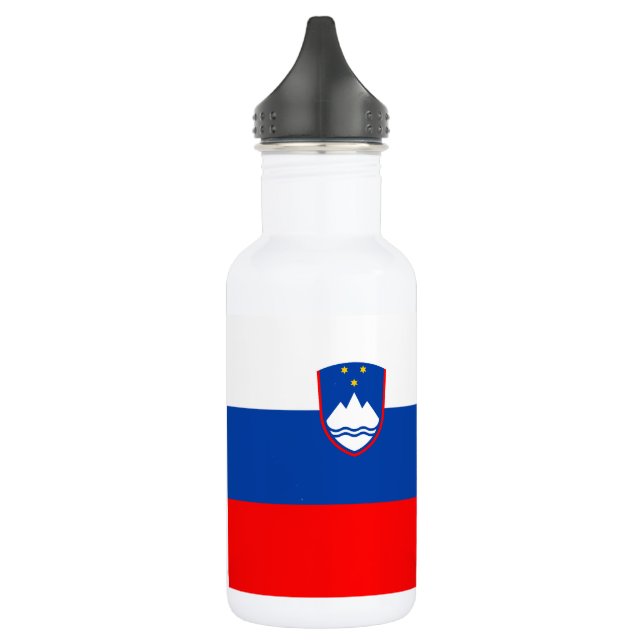 Slowenien-Flagge Edelstahlflasche (Links)