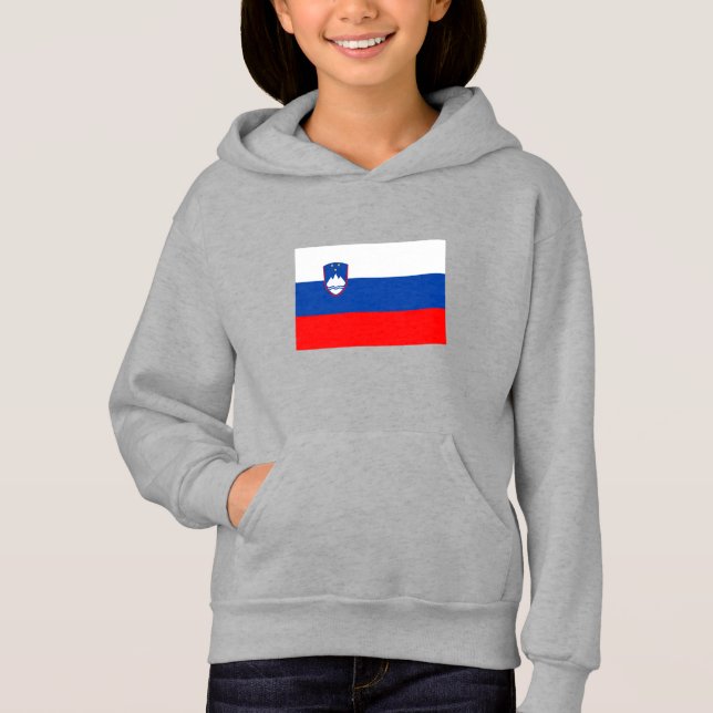 Slowenien-Flagge Hoodie (Vorderseite)