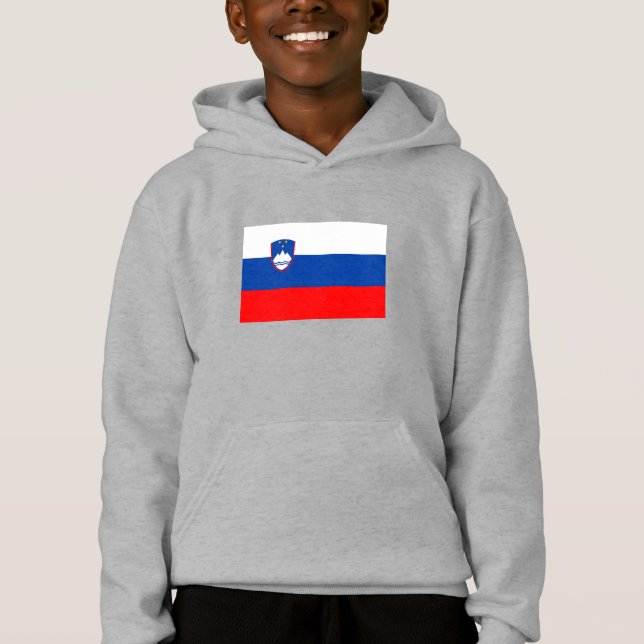 Slowenien-Flagge Hoodie (Vorderseite)